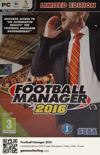 Football Manager 2016 Computer, PAL box front