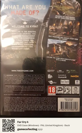 Far Cry 4 Computer, United Kingdom box back