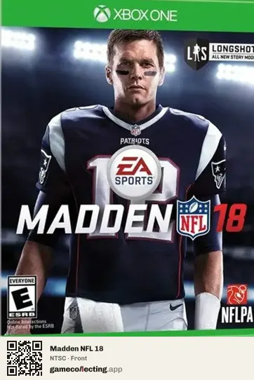 Madden NFL 18 Xbox One, NTSC box front