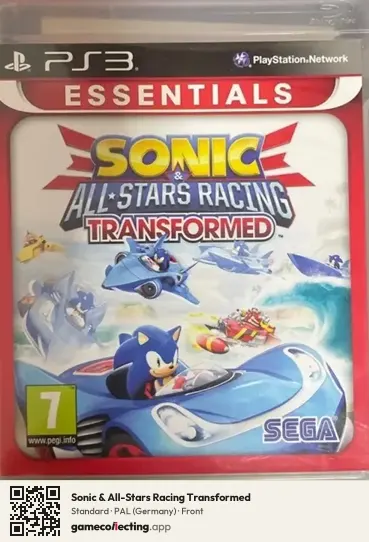 Sonic & All-Stars Racing Transformed PlayStation 3, Germany box front