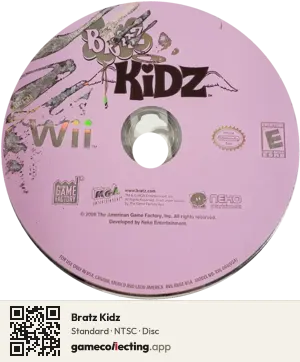 Bratz Kidz Nintendo Wii, NTSC disc