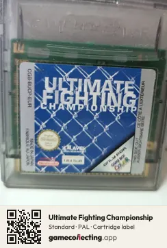 Ultimate Fighting Championship Game Boy Color, PAL cartridge label