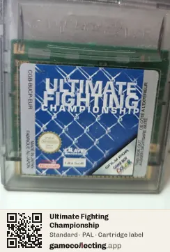 Ultimate Fighting Championship Game Boy Color, PAL cartridge label