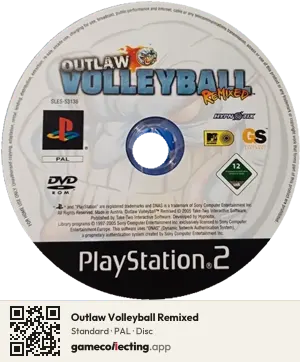 Outlaw Volleyball Remixed PlayStation 2, PAL disc