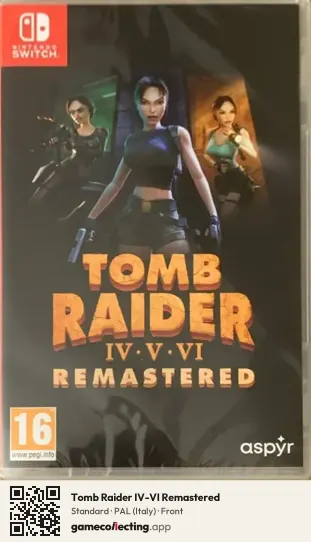 Tomb Raider IV-VI Remastered Nintendo Switch, Italy box front
