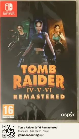 Tomb Raider IV-VI Remastered Nintendo Switch, Italy box front