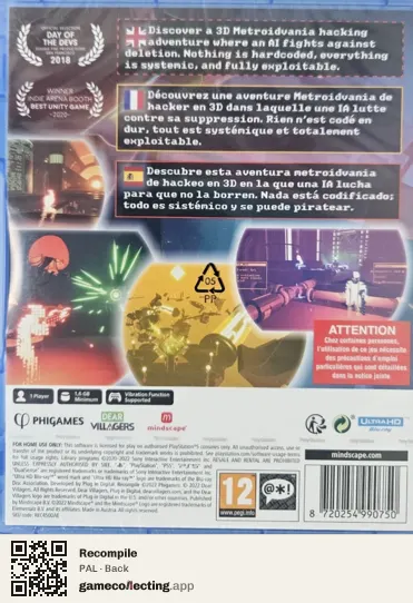 Recompile PlayStation 5, PAL box back