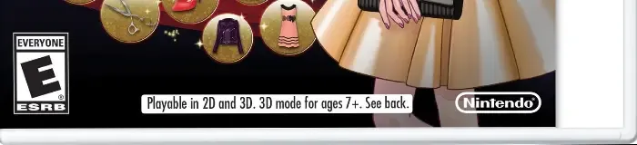 Style Savvy: Fashion Forward, the ESRB box on its front