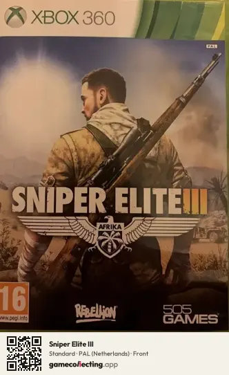 Sniper Elite III Xbox 360, Netherlands box front