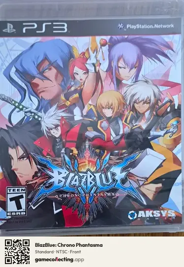 BlazBlue: Chrono Phantasma PlayStation 3, NTSC box front