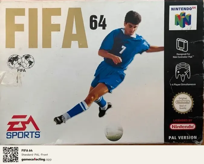 FIFA 64 Nintendo 64, PAL box front