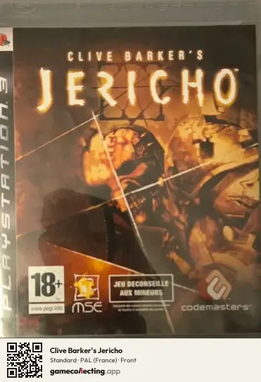 Clive Barker's Jericho PlayStation 3, France box front