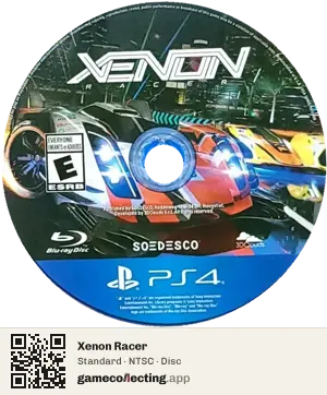 Xenon Racer PlayStation 4, NTSC disc