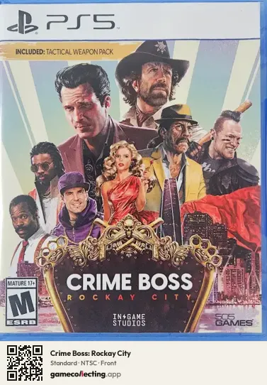 Crime Boss: Rockay City PlayStation 5, NTSC box front