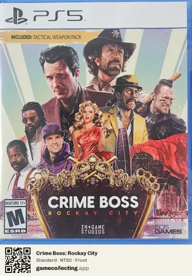 Crime Boss: Rockay City PlayStation 5, NTSC box front