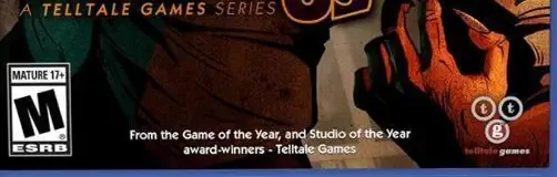 The Wolf Among Us, the ESRB box on its front