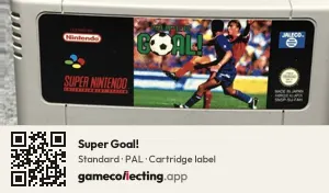 Super Goal! Super Nintendo Entertainment System, PAL cartridge label