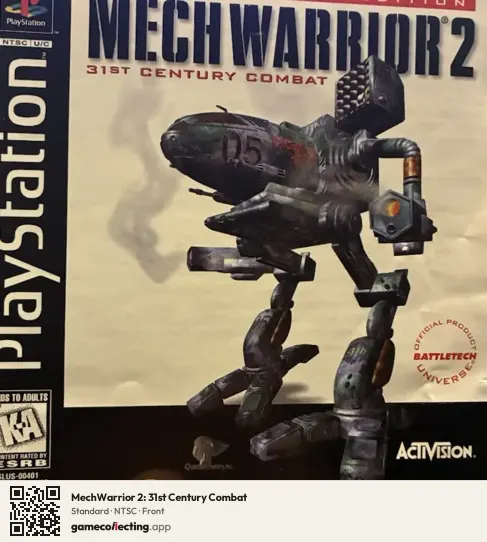 MechWarrior 2: 31st Century Combat PlayStation, NTSC box front