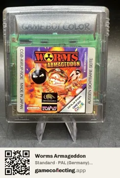 Worms Armageddon Game Boy Color, PAL cartridge label