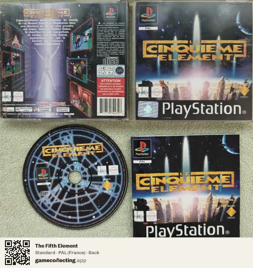 The Fifth Element PlayStation, France box back