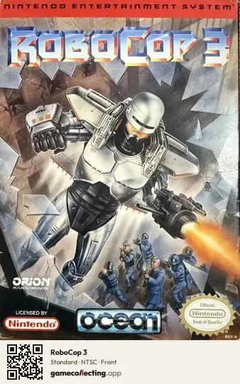 RoboCop 3 Nintendo Entertainment System, NTSC box front