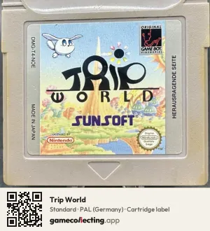 Trip World Game Boy, PAL cartridge label