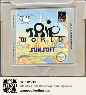 Trip World Game Boy, PAL cartridge label