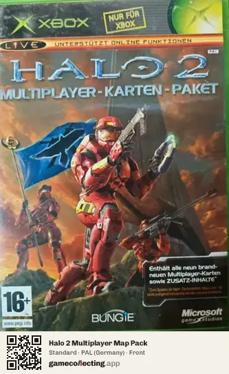 Halo 2 Multiplayer Map Pack Xbox, Germany box front