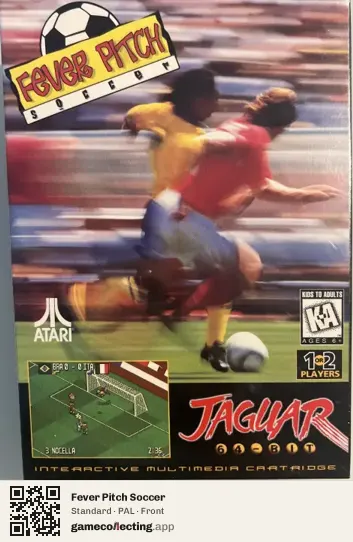Fever Pitch Soccer Atari Jaguar, PAL box front