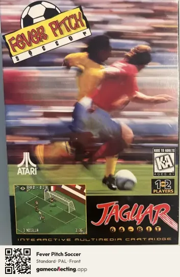 Fever Pitch Soccer Atari Jaguar, PAL box front