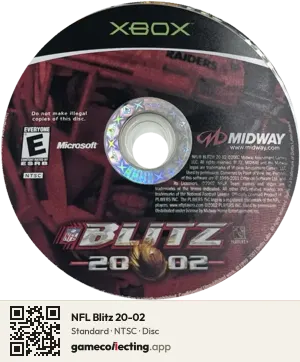 NFL Blitz 20-02 Xbox, NTSC disc