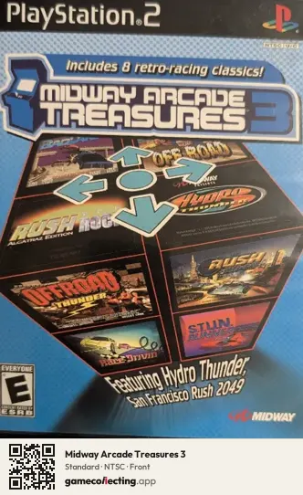 Midway Arcade Treasures 3 PlayStation 2, NTSC box front