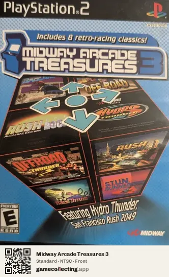 Midway Arcade Treasures 3 PlayStation 2, NTSC box front