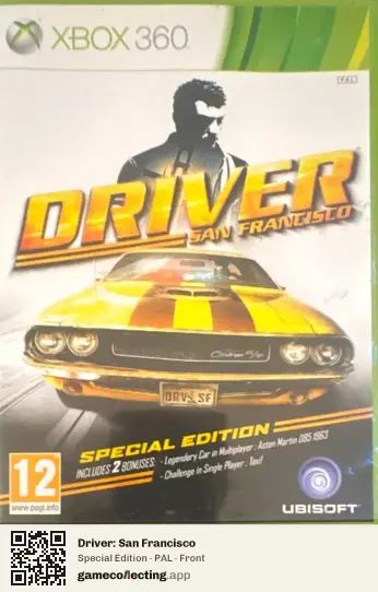 Driver: San Francisco Xbox 360, PAL box front