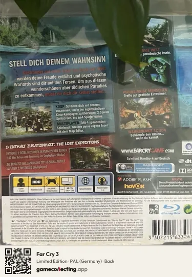 Far Cry 3 PlayStation 3, Germany box back