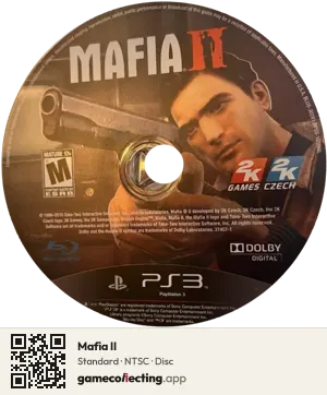 Mafia II PlayStation 3, NTSC disc