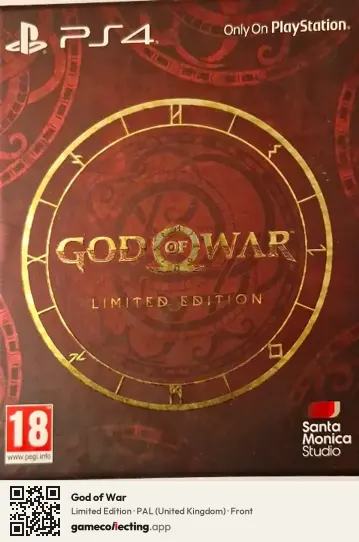 God of War PlayStation 4, United Kingdom box front