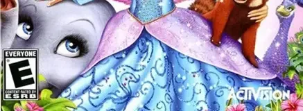 Barbie as the Island Princess, the ESRB box on its front