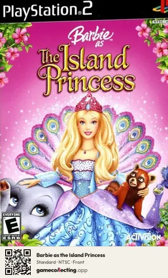 Barbie as the Island Princess PlayStation 2, NTSC box front