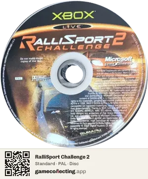 RalliSport Challenge 2 Xbox, PAL disc