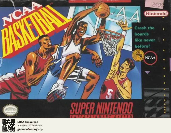 NCAA Basketball Super Nintendo Entertainment System, NTSC box front