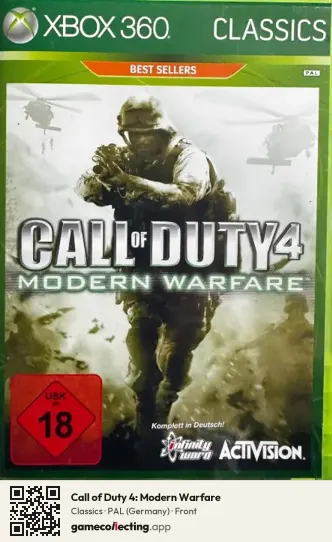Call of Duty 4: Modern Warfare Xbox 360, Germany box front