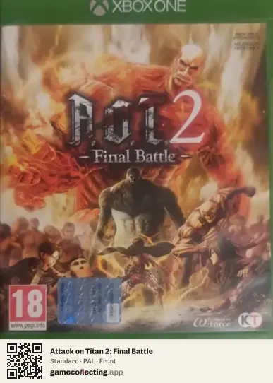 Attack on Titan 2: Final Battle Xbox One, PAL box front