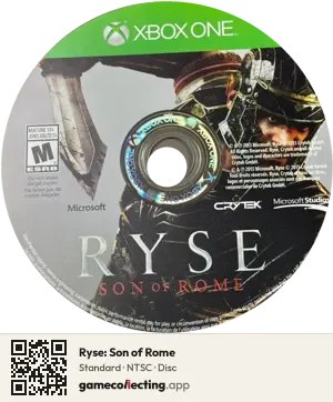 Ryse: Son of Rome Xbox One, NTSC disc