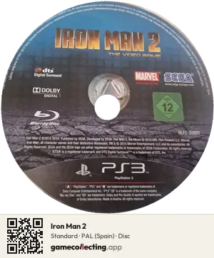 Iron Man 2 PlayStation 3, PAL disc