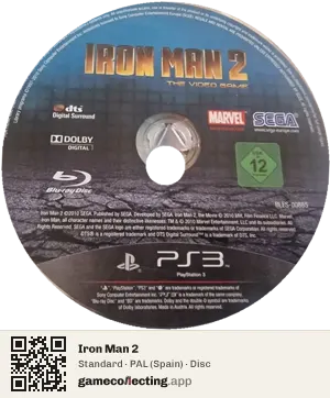 Iron Man 2 PlayStation 3, PAL disc