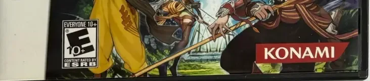 Suikoden Tierkreis, the ESRB box on its front
