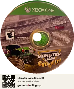 Monster Jam: Crush It! Xbox One, NTSC disc