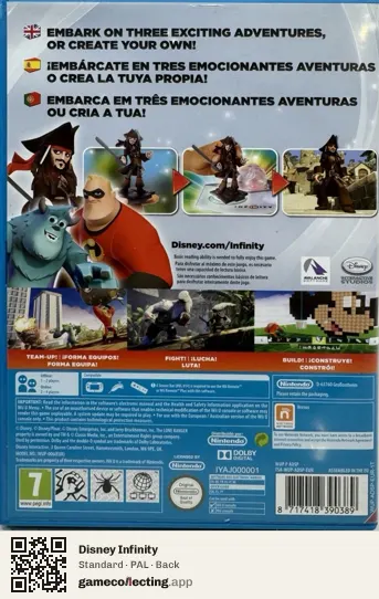 Disney Infinity Nintendo Wii U, PAL box back