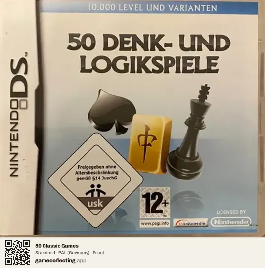 50 Classic Games Nintendo DS, Germany box front